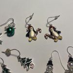 Lot Of 4 Pierced Dangle Drop Earrings Christmas Holiday Mix Penguin Snowman Etc Photo 4