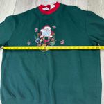 Vintage Bobbie Brooks green 90s Santa christmas embroidered sweatshirt‎ size xl Photo 3