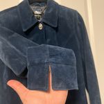 Dennis Basso Blue Leather Jacket - (Size XS) Photo 3