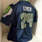 Nike Seattle Seahawks #24 marshal lynch jersey, stitched on field jersey, size med Photo 8