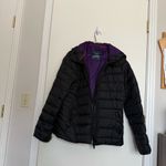 American Eagle  Outfitters Black and deep purple lining with hood jacket Photo 7