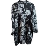 Cynthia Steffe Cynthia Rowley Cardigan Sweater Black Floral Jacquard Viscose Blend Size 3X Photo 4