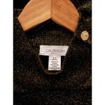 Calvin Klein Long Sleeve Mock Neck Sweater Green Large Photo 3