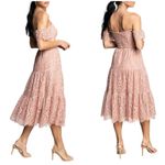 Dress the Population  River Lace Off the Shoulder Fit & Flare Dress Blush M NWOT Photo 2