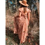 Free People Ultraviolet Maxi Dress Small Prairie Dainty Cottage Bohemian Fall Photo 8