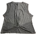 Athleta Twist Back Muscle Tank Heather Grey Black Photo 0