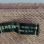 SheIn  Pink Open Front Cropped Cardigan L Casual Classic Preppy Winter Barbiecore Photo 6