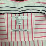 Nautica pink striped button down shirt Photo 4