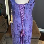Women’s Tea Length Purple Dress Matching Chiffon Jacket Corset Back Size 14 NWT Photo 6