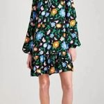  NEW YORK KATE SPADE Floral Garden Tulip Dress In Black LARGE Photo 12