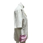 Roxy  x Kate Bosworth Women's M Floral Button-Up Shirt White Vintage Photo 6