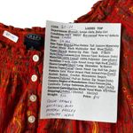 CHAPS  Denim Orange Paisley Cotton Blouse Women Top Size Small | 60-12 Photo 4