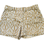 Anthropologie Elevenses  cream & yellow print shorts size 4 Photo 0