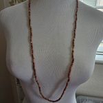 Jasper Bead Crystal Long necklace Smaller Beads Terracotta Color Brown Photo 3
