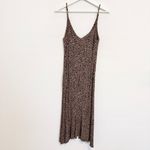 Reformation  Bates Leopard Midi‎ Dress in Brown Tan Party Vacation Resort Size 2 Photo 13