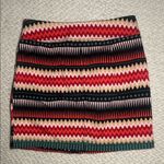 Divided  Multicolor Geometric Skirt with Zipper Photo 5