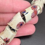 African Venetian Antique Bear Paw Evil Eye Millefiori Glass Trade Beads Necklace Photo 9