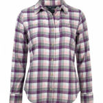 The North Face  Flannel Shirt Pink Purple Plaid Button Up Long Sleeve Medium Hike Photo 0