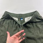 Old Navy Olive Green Linen Blend High Rise Slim Leg Ankle Pant L Photo 2