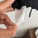 Fresral Black Eyelet Lace Trim Tie Front Crop Tank Top Women's M Size M Photo 8