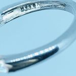 Aquamarine White Sapphire Halo Women's Engagement Ring in Sterling Silver Sz 6 Photo 3