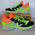 Adidas Black/White/Orange/Neon Green  Harden Stepback Signal Coral Sneakers Photo 1
