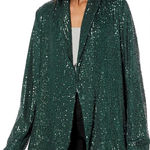 Show Me Your Mumu  Women's Dance Sequins Blazer in emerald green Size S‎ Photo 0