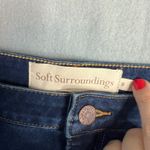 Soft Surroundings  Straight Leg Jeans Size 16 Dark Wash Distressed Faded Photo 1