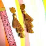 J.Crew gold triple tassel post statement earrings Photo 2
