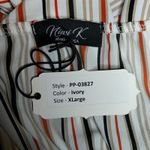 Nimi K Bow Front Striped Jumpsuit Photo 6