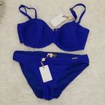 Ted Baker 💕 LONDON💕 Danalsa Pintuck Ribbed Bikini Top & Bottom Blue US 4 NWT Photo 7