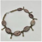 burgundy moss agate and smoky Quartz necklace Photo 3