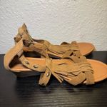 Minnetonka  Merriam Suede Wedge Sandals‎ Fringe Boho Leather Womens 10 Gladiator Photo 3