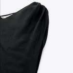 ZARA ASYMMETRIC PLEADED Mini DRESS Round Neckline Short Sleeve BLACK SIZE M new Photo 9