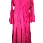 NWT Belma Vintage pink wrap long sleeved maxi dress one size plus Photo 1
