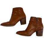Madewell Leather Heeled Booties Women's Size 9 Western Country Linedancing Photo 2