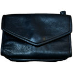 Vintage‎ J Duseu Black Rainguarded Leather Clutch Wallet CP Photo 0