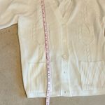 Elegant White Cable Knit Cardigan Size 38 Photo 4