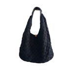 UGG AUSTRALIA Black Knit Sweater Shoulder Hobo Bag Photo 2