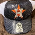47 Brand 47 Houston Astros baseball navy and White Sequin Cap with Orange Star Photo 0