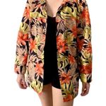 Allison Daley Tropical Floral Button Up Blazer Size 10 Photo 7