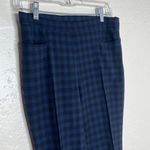 Old Navy Akris Punto Women's Blue Black Plaid Ankle Tapered Pants with Pockets Size 4 Photo 1