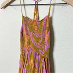 Free People  Floral Tropical Smocked Maxi Dress Sleeveless Womens Size XS Photo 6