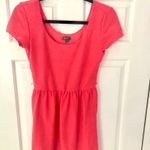 Pink Rose Textured Pink Sundress With Belt Hoops Photo 0