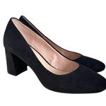 Kelly & Katie  Womens 9 M Liya Slip On Pumps Black Casual Heel Faux Suede Shoes Photo 0