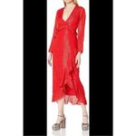 House of Harlow  X Revolve red ruffled midi dress small Photo 14