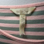 Matilda Jane Women's Striped Tunic Top Shirt Pink Sage Round Neck Stretch Medium Photo 2