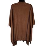 Chico's Chico’s Brown Faux-Suede Crochet Ruana Wrap Photo 8