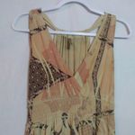 Fresh Of LA Neutral Boho Halter V Neck Stretchy Maxi Sun Dress Size M Red Size M Photo 1