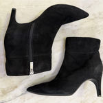 Aquatalia $475 Marabella Suede Bootie Black POINTY TOE STILETTO SOCK 8.5 Photo 2